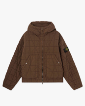 Stone Island 4100014 Quilted Cotton Nylon Jacket Shadow Brown