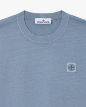 Stone Island 2100030 Garment Dyed Cotton T-Shirt Dark Blue