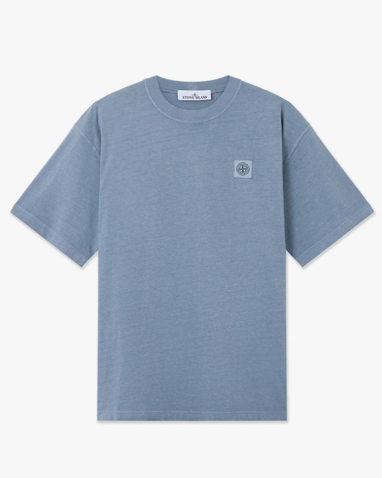 Stone Island 2100030 Garment Dyed Cotton T-Shirt Dark Blue