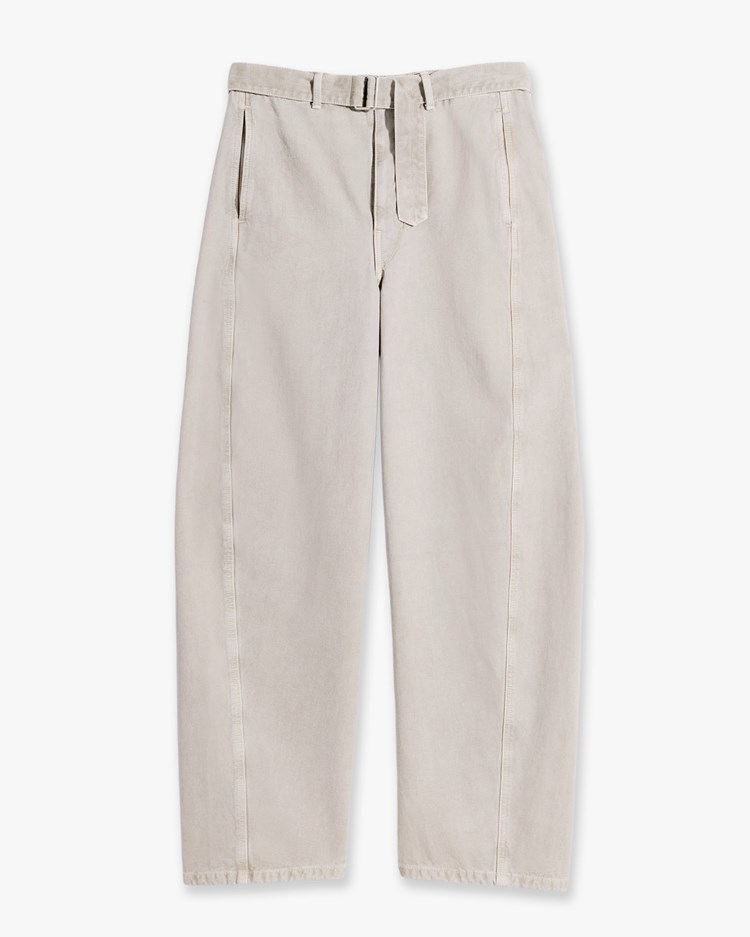 LEMAIRE Twisted Belted Pants Moonstone
