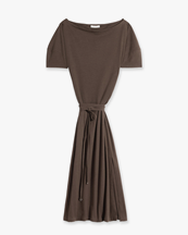 LEMAIRE Off Shoulder Dress Ristretto