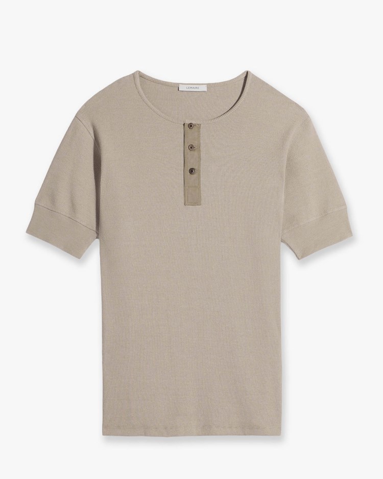 LEMAIRE Rib Henley Top Sage