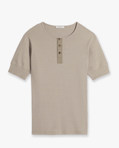 LEMAIRE Rib Henley Top Sage