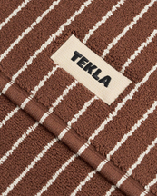 Tekla Terry Bath Mat Rust Stripes