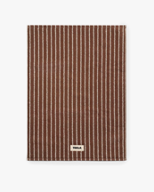 Tekla Terry Bath Mat Rust Stripes