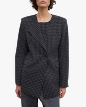 House of Dagmar Sb Hourglass Blazer Charcoal Grey