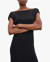House of Dagmar Contrast Knit Dress Black