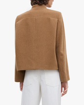 House of Dagmar Short Curved Jacket Camel