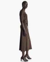 LEMAIRE Off Shoulder Dress Ristretto