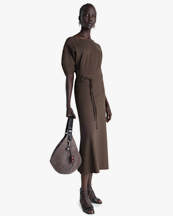 LEMAIRE Off Shoulder Dress Ristretto