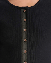 LEMAIRE Fitted Henley Black