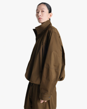 LEMAIRE Soft Pleated Blouson Bronze