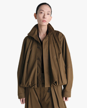 LEMAIRE Soft Pleated Blouson Bronze