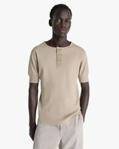 LEMAIRE Rib Henley Top Sage