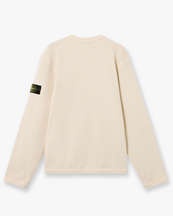 Stone Island 6100011 Mesh Cotton Crewneck Sweater Ivory