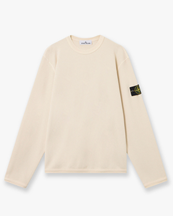 Stone Island 6100011 Mesh Cotton Crewneck Sweater Ivory