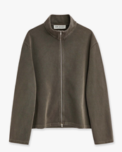 Our Legacy Shrunken Fullzip Worn Graphite Athletic Rib