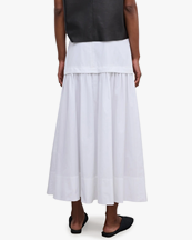 House of Dagmar Cotton Maxi Skirt White