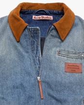 Acne Studios Denim Bomber Jacket Mid Blue