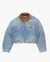Acne Studios Denim Bomber Jacket Mid Blue