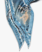 Acne Studios Printed Scarf Trompe L'oeil Black/Blue