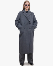 House of Dagmar Double Breasted Coat Grey