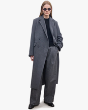 House of Dagmar Double Breasted Coat Grey