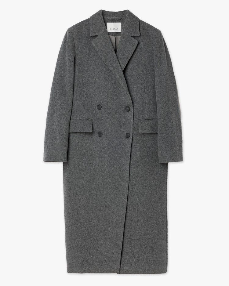 House of Dagmar Double Breasted Coat Grey