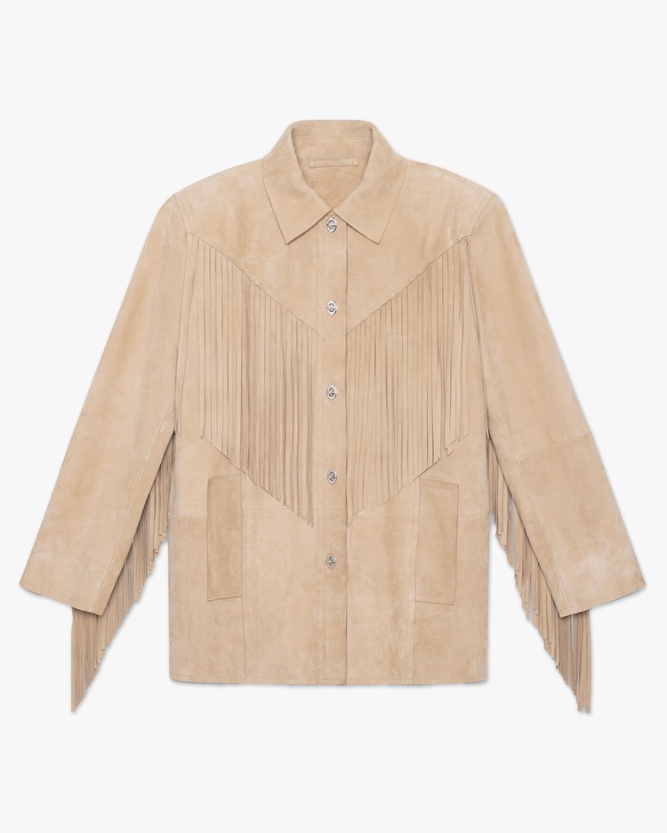 Stand Studio Estee Fringe Jacket Sand