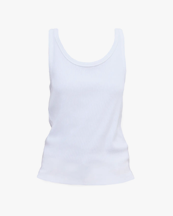House of Dagmar Fitted Rib Tank Top White
