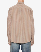 HOPE File Shirt Vintage Brown Stripe