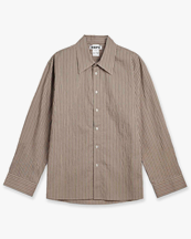 HOPE File Shirt Vintage Brown Stripe