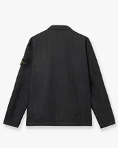 Stone Island 1200003 Buttoned Nylon Overshirt Black