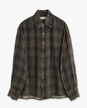 Our Legacy Above Shirt Penumbra Check Sheercoat Linen