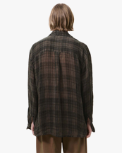 Our Legacy Above Shirt Penumbra Check Sheercoat Linen