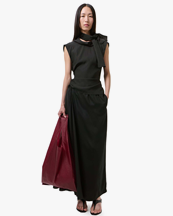 Our Legacy Virtuous Top Still Black Calm Cupro Cotton