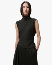 Our Legacy Virtuous Top Still Black Calm Cupro Cotton