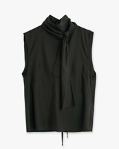 Our Legacy Virtuous Top Still Black Calm Cupro Cotton