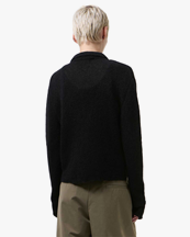 Our Legacy Mazzy Polo Black Fuzzy Alpaca