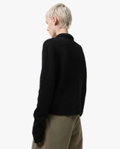 Our Legacy Mazzy Polo Black Fuzzy Alpaca