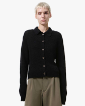 Our Legacy Mazzy Polo Black Fuzzy Alpaca