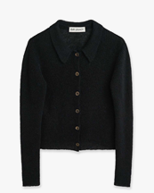 Our Legacy Mazzy Polo Black Fuzzy Alpaca