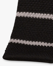 Square End Wool Tie Black/Grey