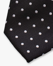 Dot Silk Tie Black