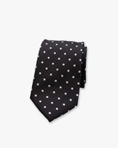 Dot Silk Tie Black