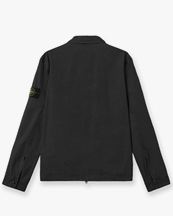 Stone Island 1200008 Brushed Cotton Zip Overshirt Charcoal