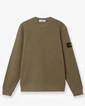 Stone Island 6100056 Waffled Cotton Sweatshirt Military Green