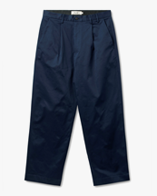 Forét Writer Relaxed Fit Pleated Pants Navy