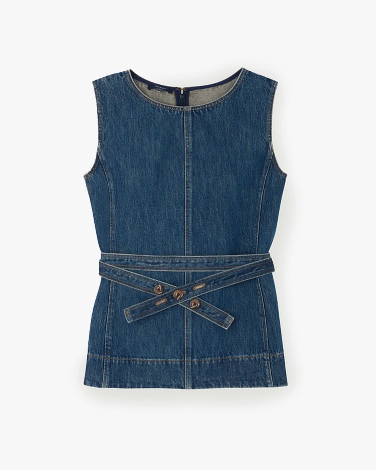 Soeur Chance Sleeveless Top Blue/Green