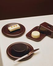 Hay Barro Butter Dish Burgundy